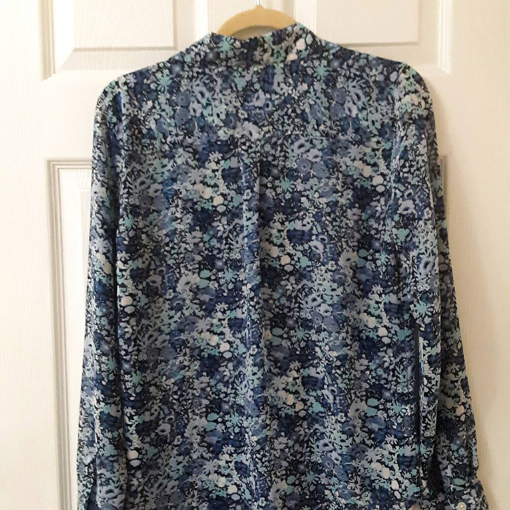 Ann Taylor LOFT Size S Long Sleeve Floral Top - Picture 5 of 9